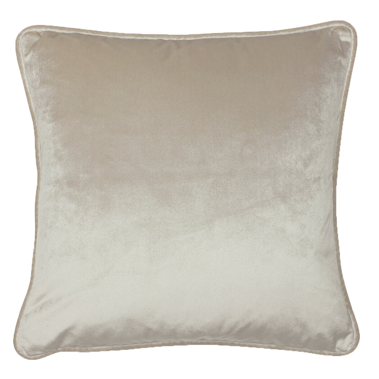 Glamour Oatmeal Velvet Piped Cushion