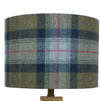 Thumbnail for Olivine Skye Wool Checked Drum Lampshade