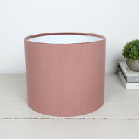 Thumbnail for London Rose Pink Velvet Drum Lampshade