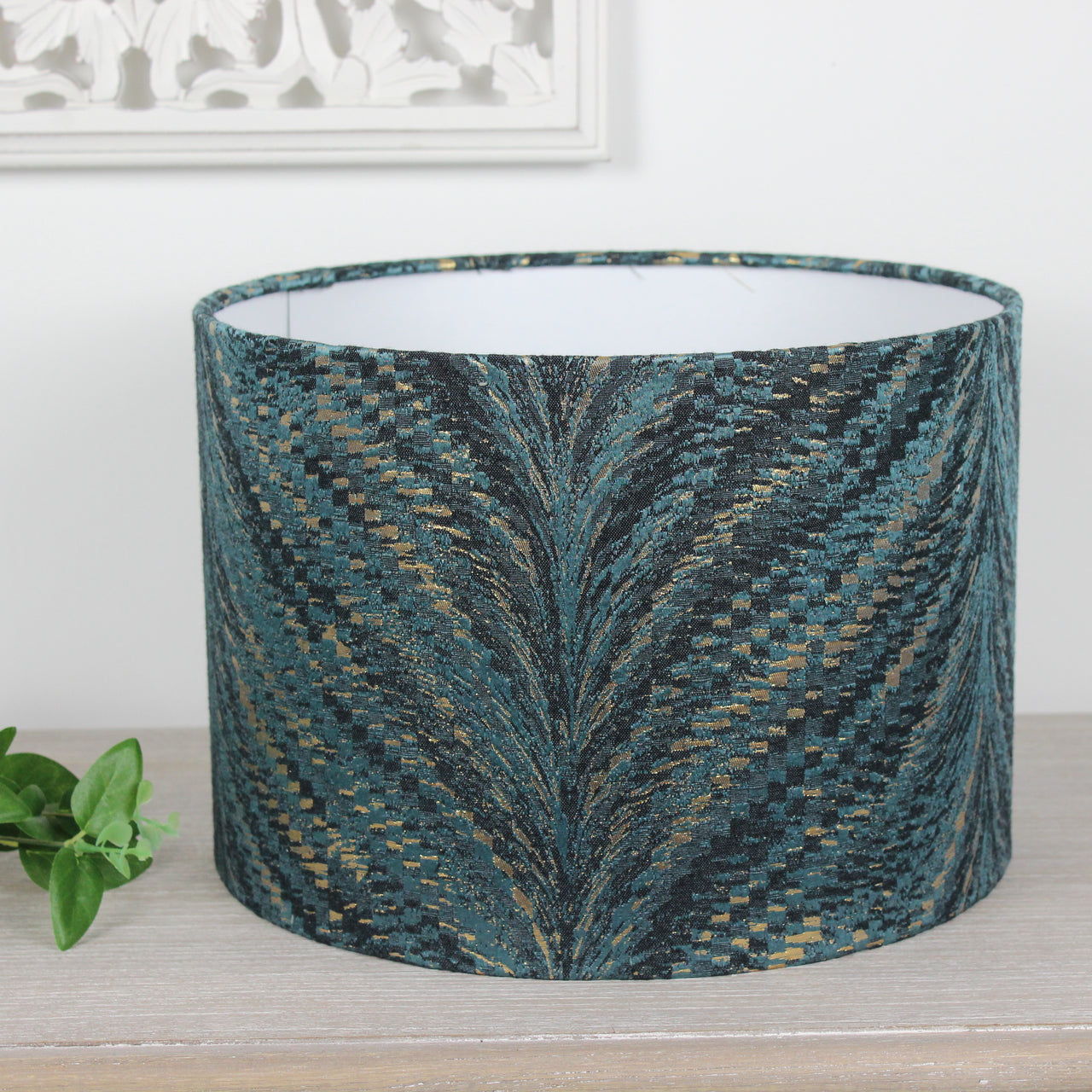Teal Luxor Drum Lampshade