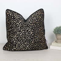 Thumbnail for Zambia Bronze Cheetah Black & Bronze Cushion