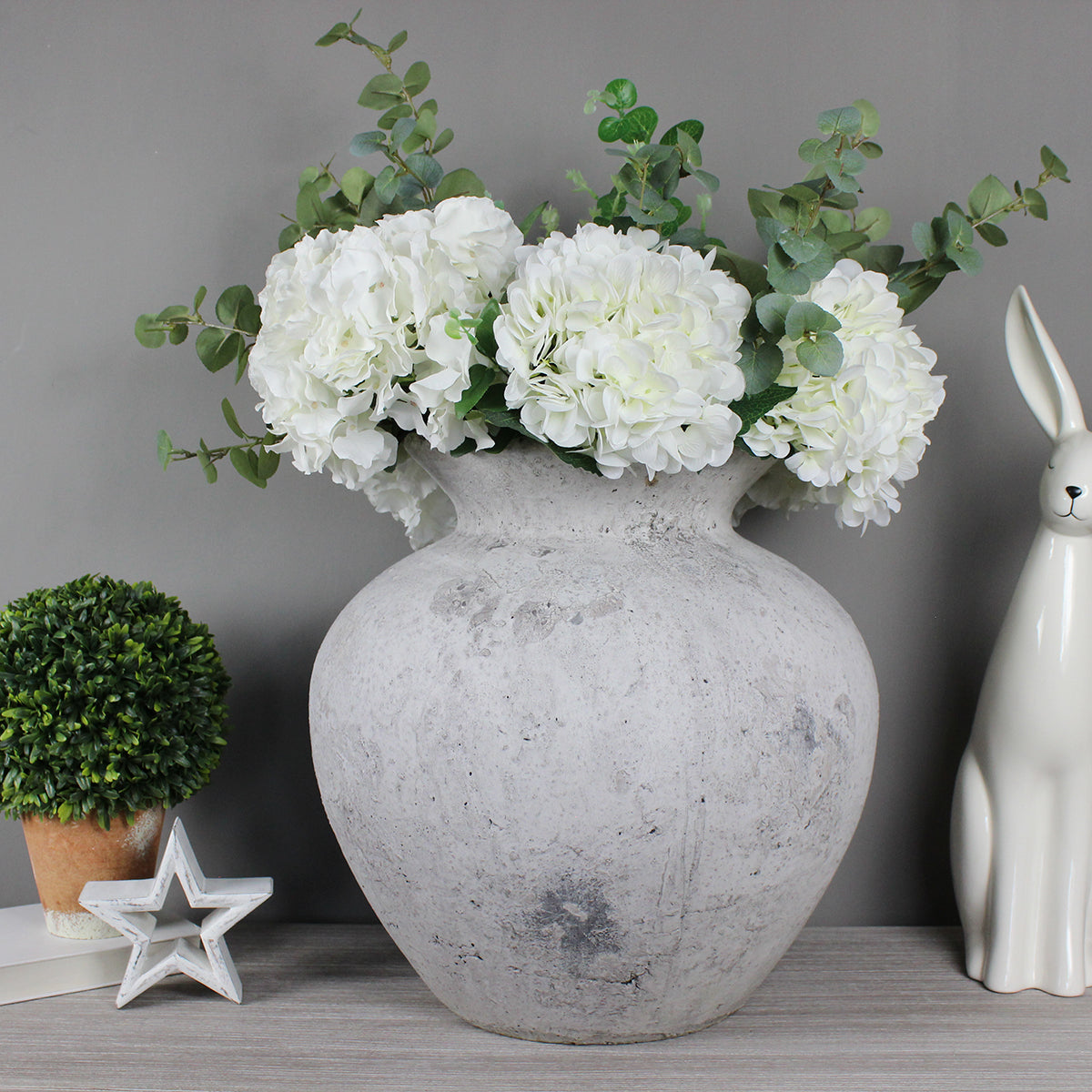 Delilah Large Distressed Stone Vase