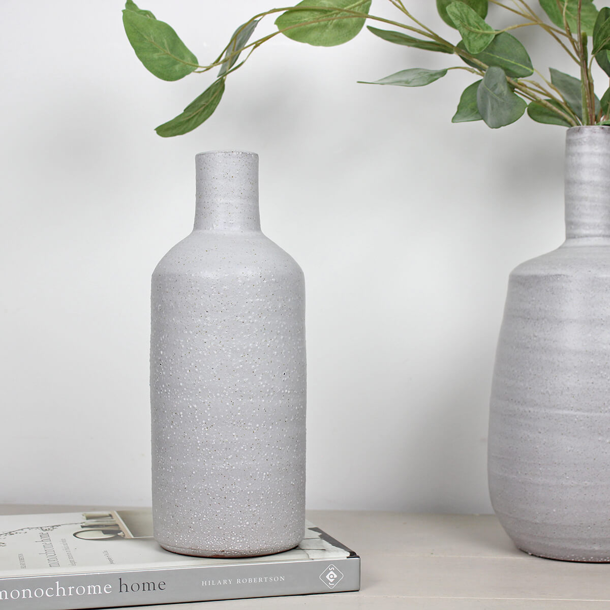 Ceramic Karis Grey Vase - Small