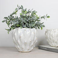 Thumbnail for Medium Jessa Off White Sculpted Vase