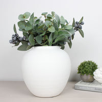 Thumbnail for Alba White Ball Ceramic Vase