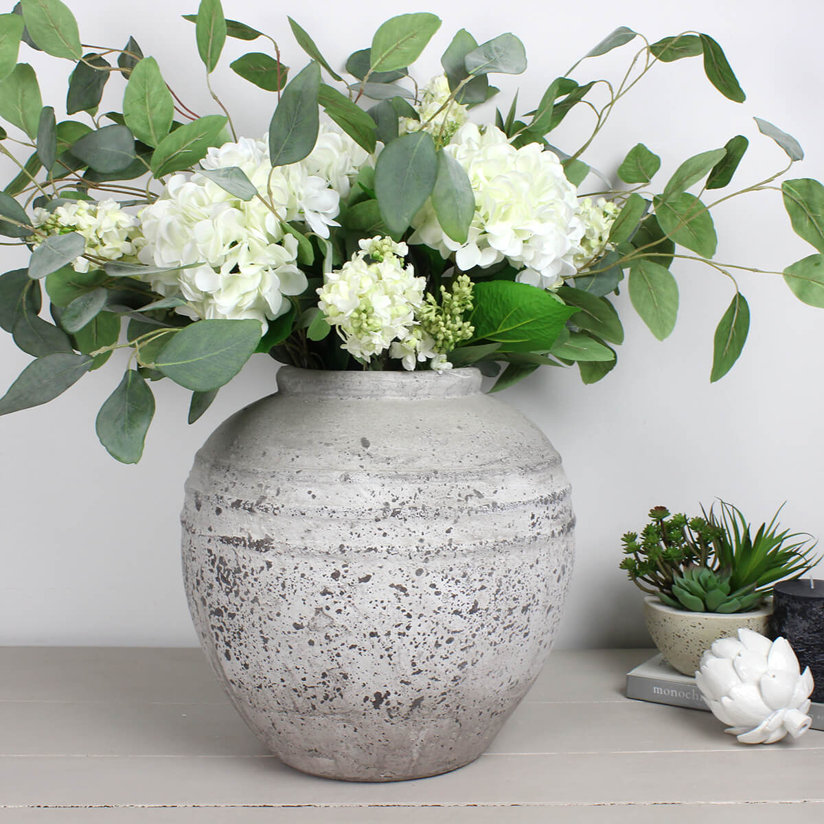 Distressed Stone Vase