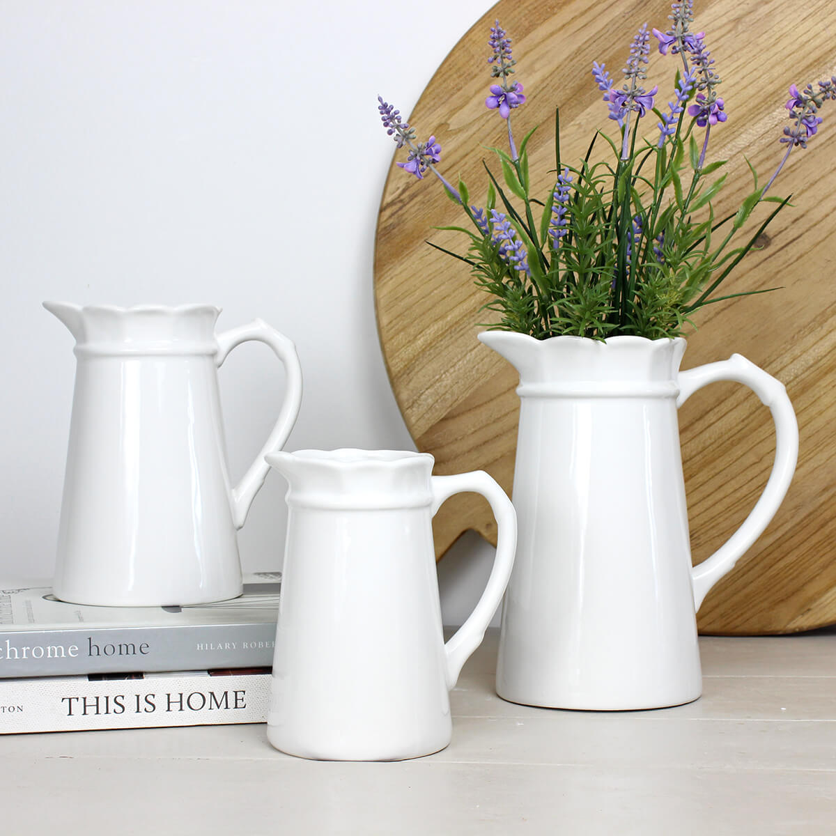 Lucie White Frilled Edge Jug