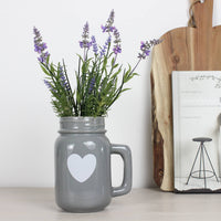 Thumbnail for Grey Ceramic Jug with White Heart