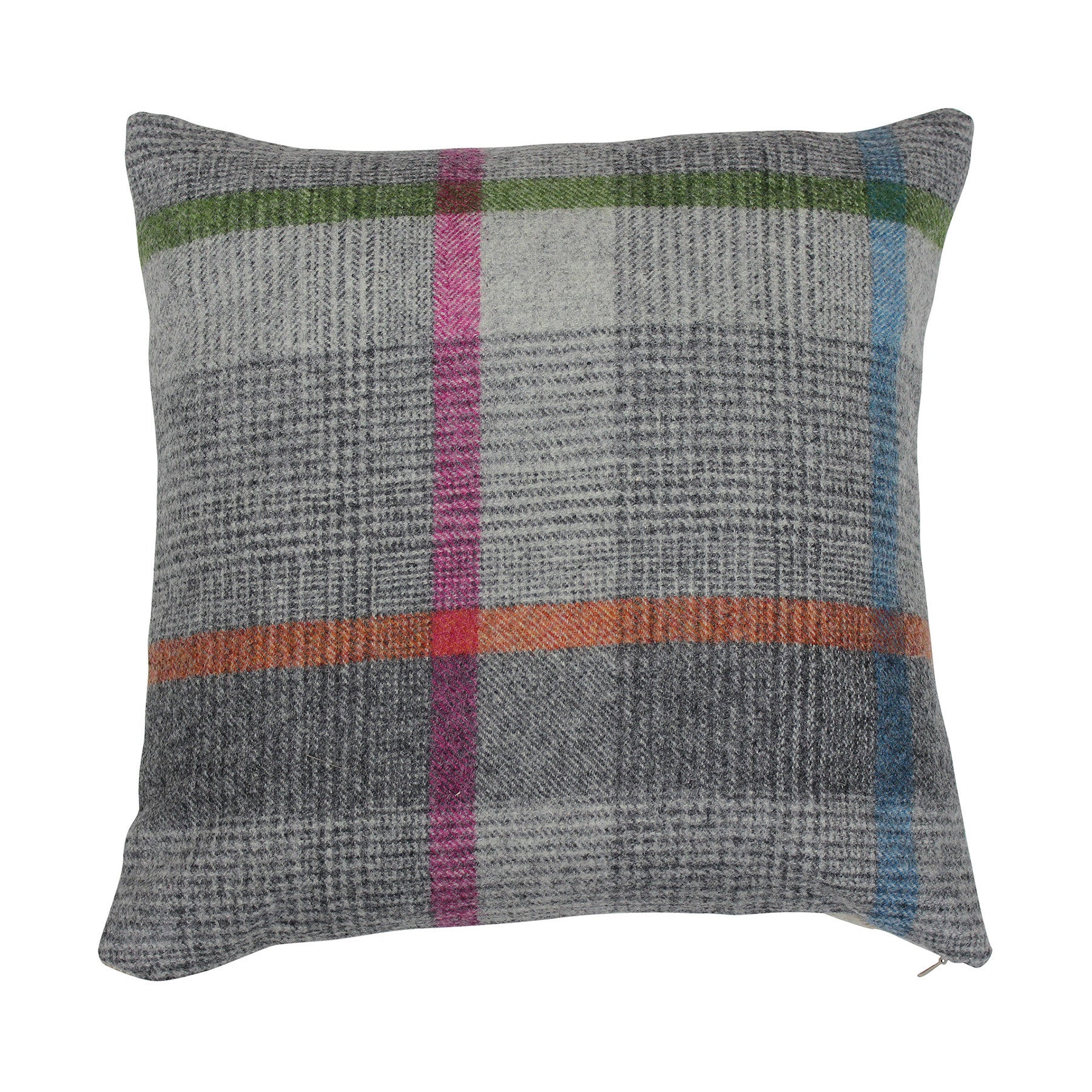 Malham Grey Tweed Wool Cushion