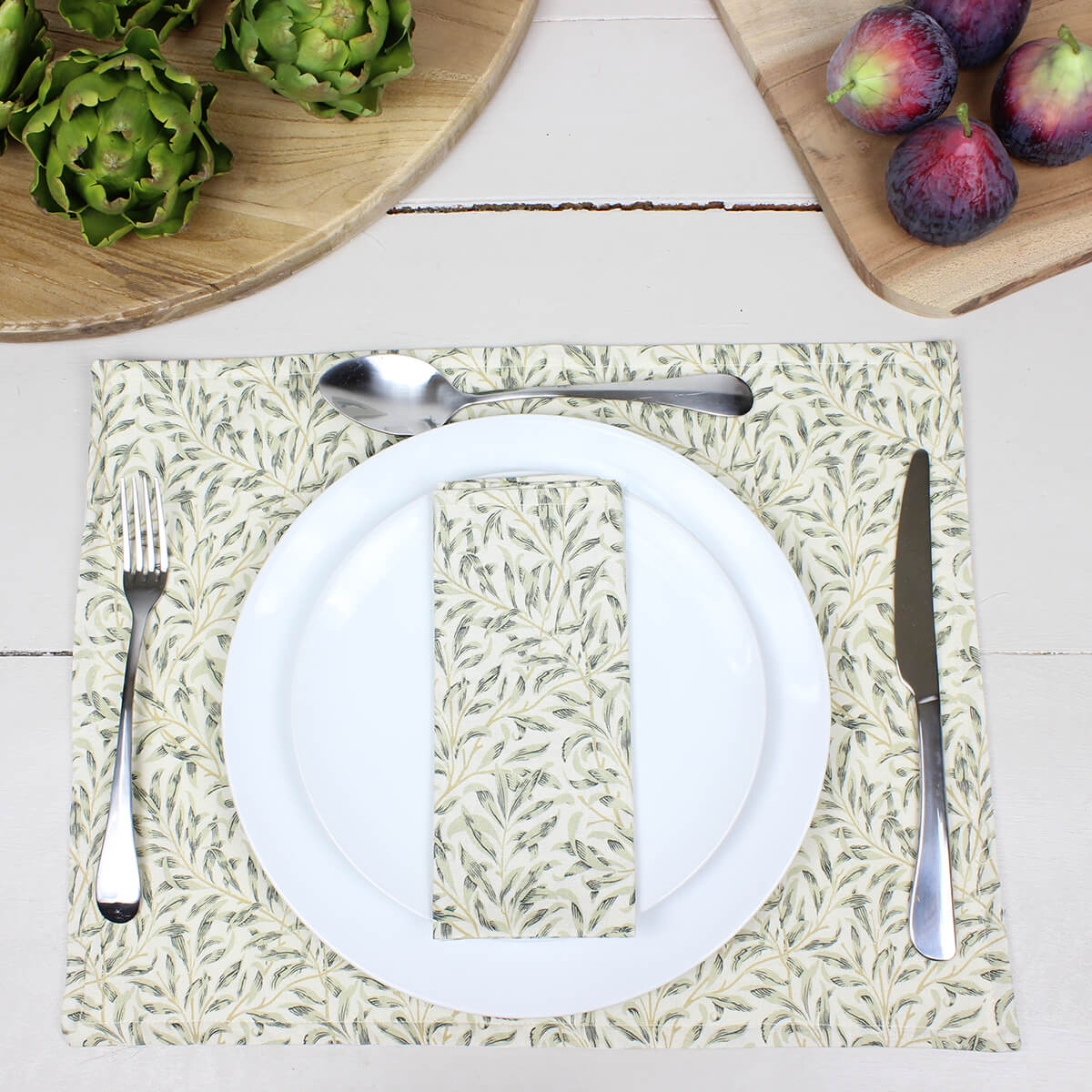 William Morris Willow Bough Linen Fabric Placemat