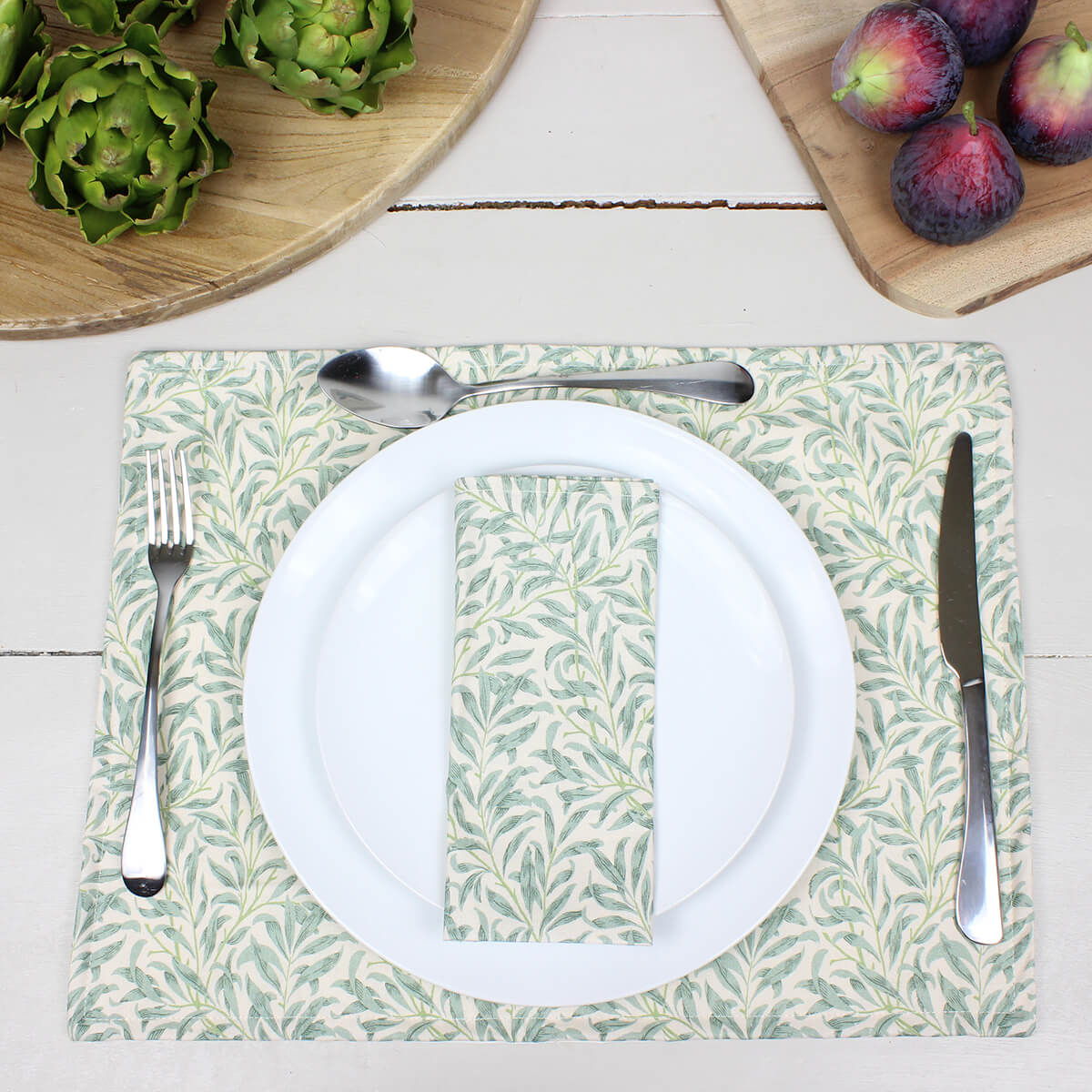 William Morris Willow Bough Duckegg Fabric Placemat