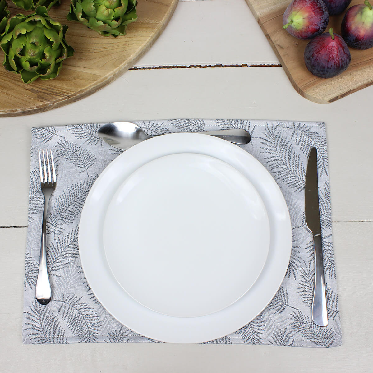 Plume Grey Fabric Placemat