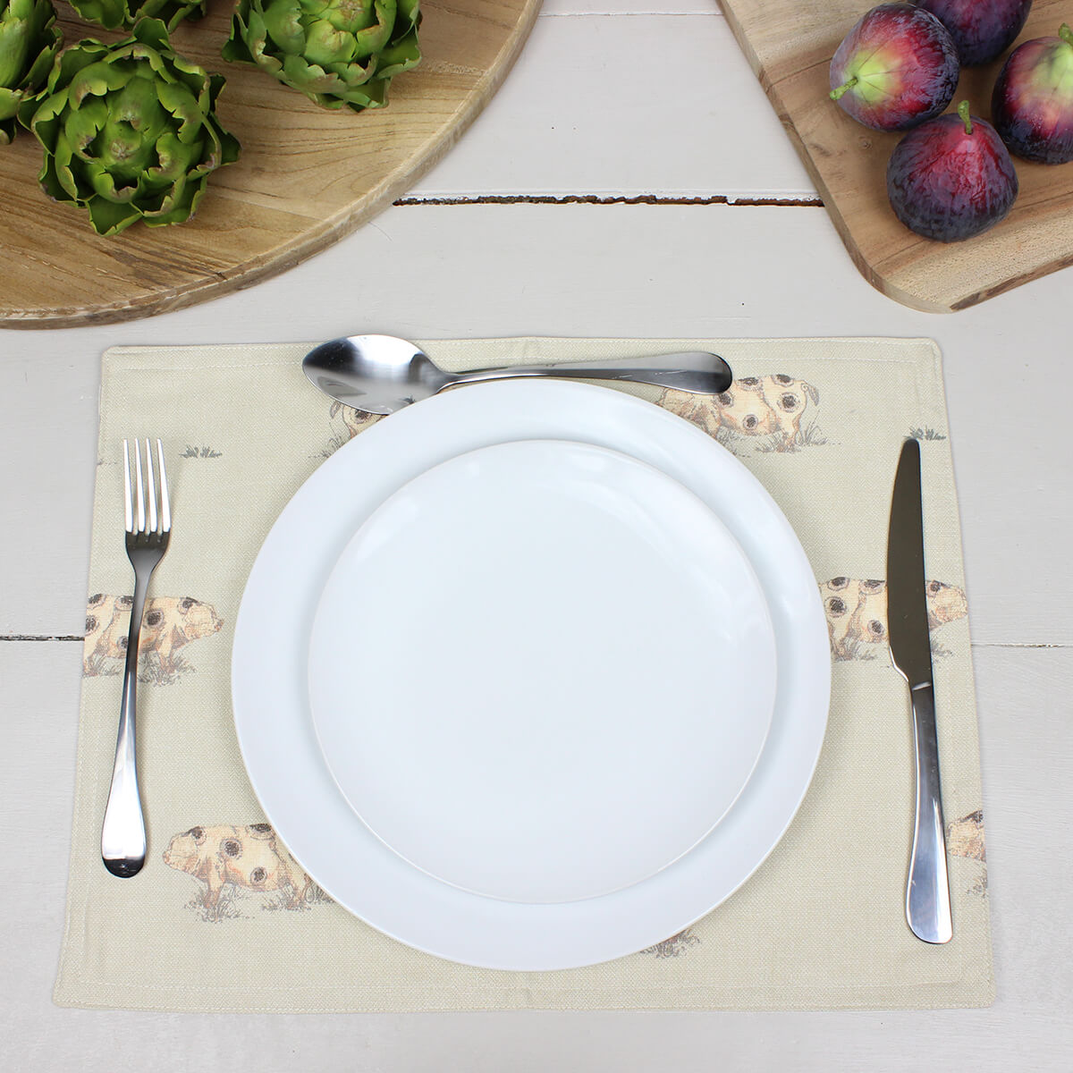 Old Spot Pig Fabric Placemat