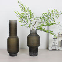 Thumbnail for Glass Dusty Dark Brown Ayaan Vase - Medium