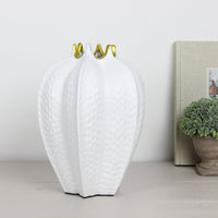 Thumbnail for Siliqua Gold & White Vase - Tall
