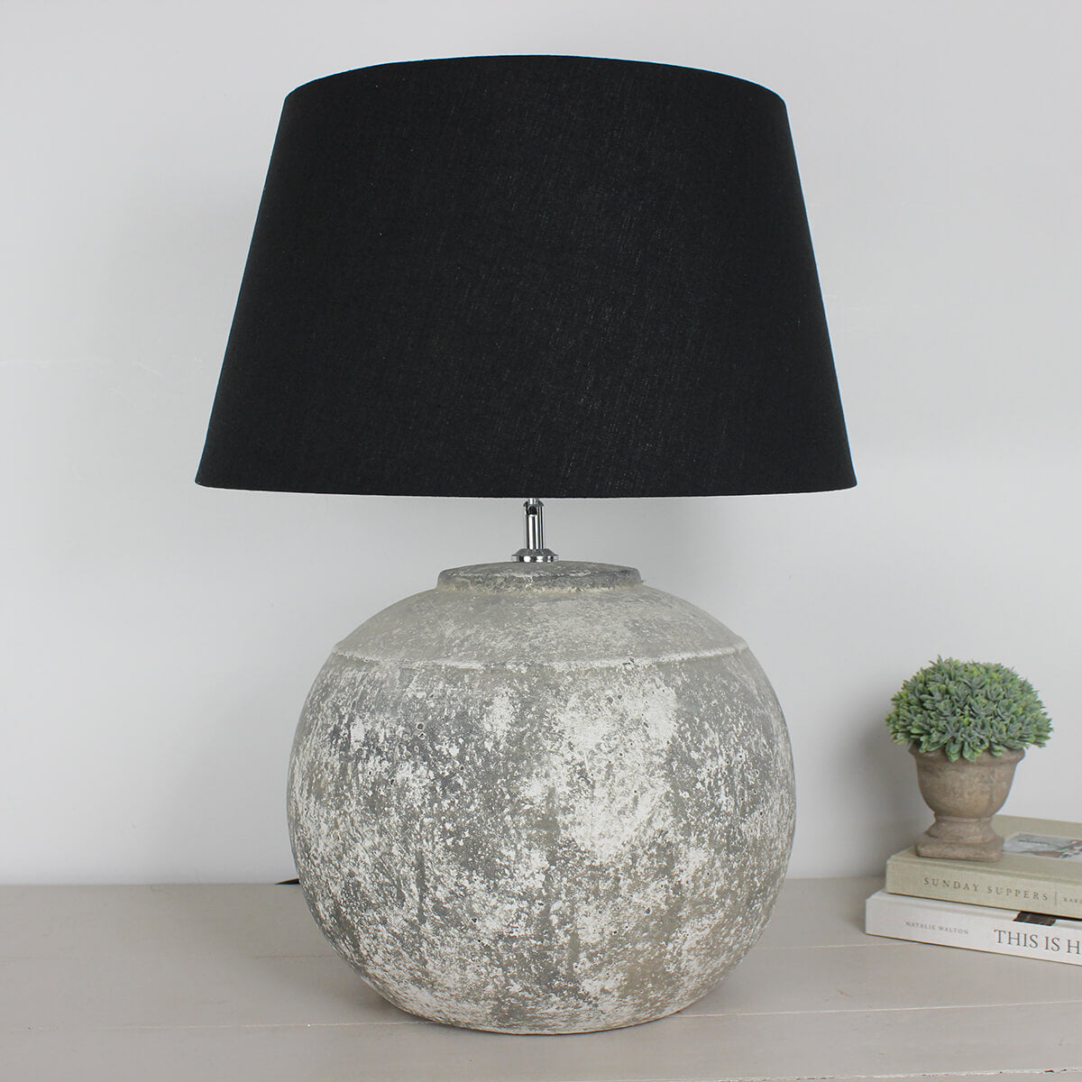 Regola Aged Stone Ceramic Table Lamp