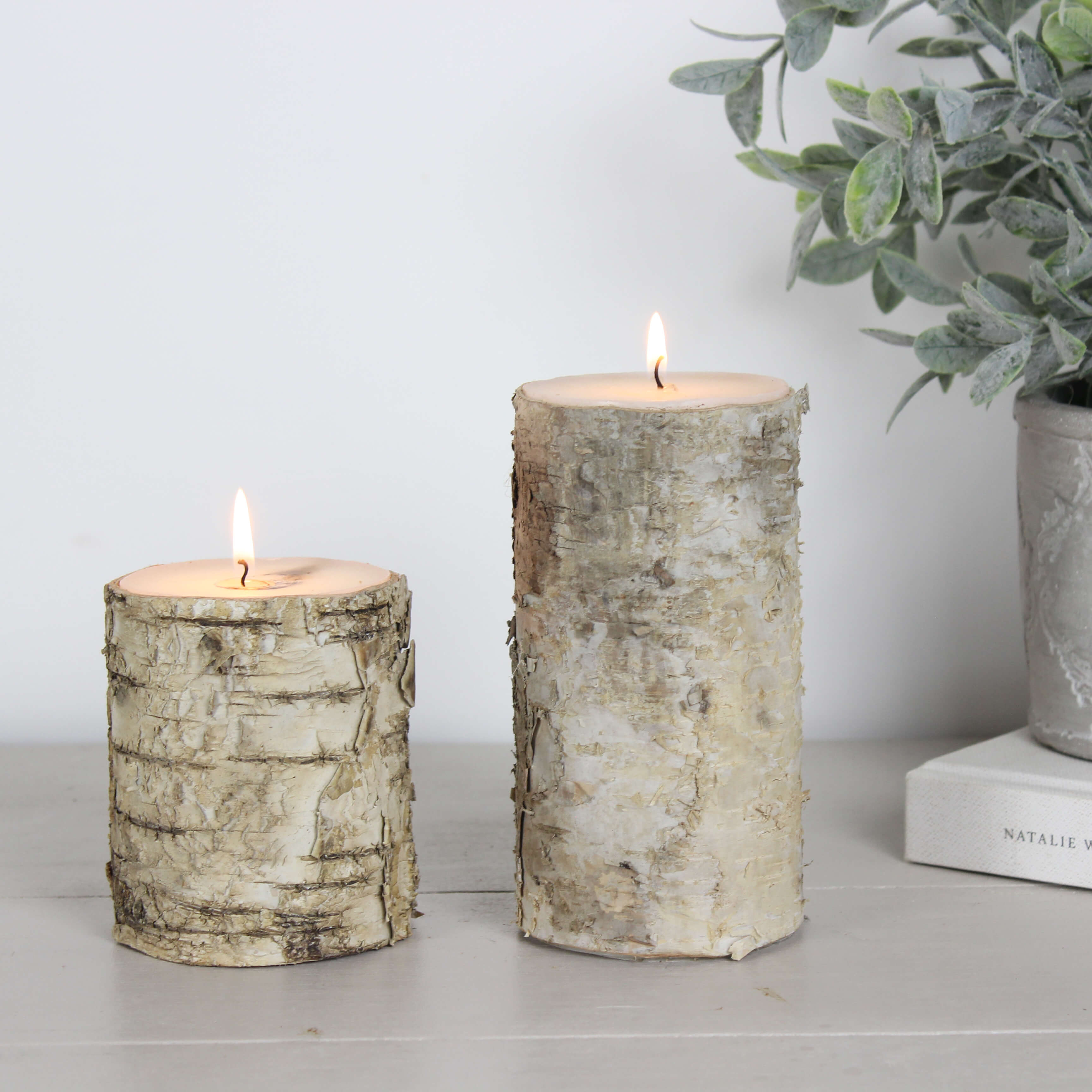 Small Birch Bark Candle