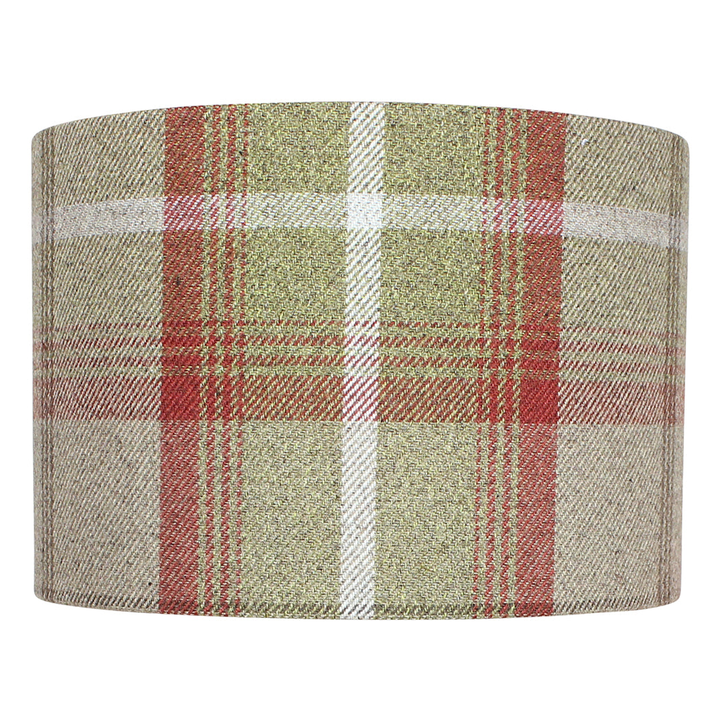 Balmoral Rust Check Drum Lampshade