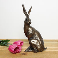 Thumbnail for Small Sitting Hare Frith Bronze Sculpture by Paul Jenkins