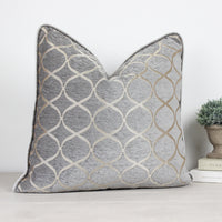 Thumbnail for Trellis Dove Grey Cushion
