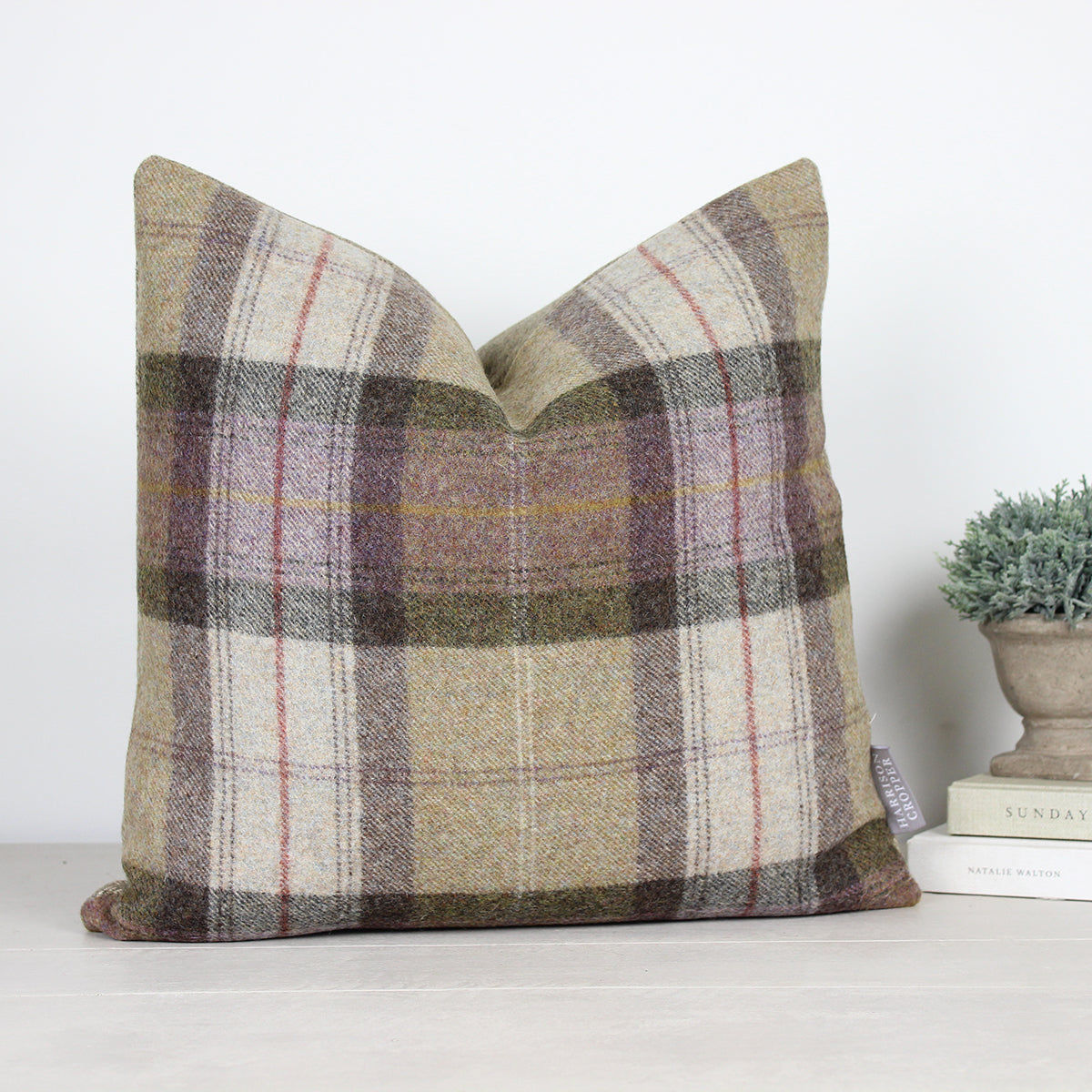 Skye Moonstone Tweed Wool Cushion