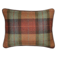 Thumbnail for Skye Burnt Orange Rectangle Cushion with Faux Leather Piping