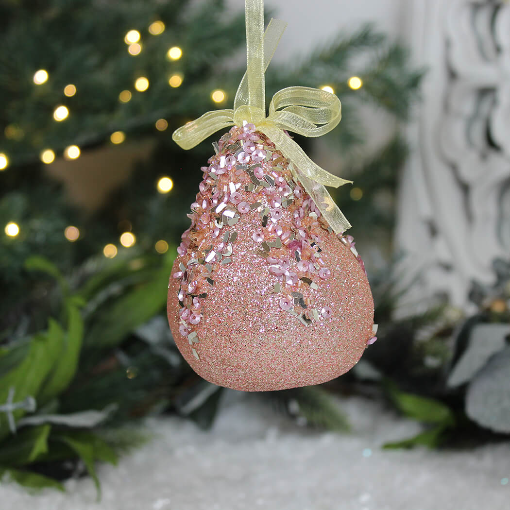 Rose Gold Pear Decoration