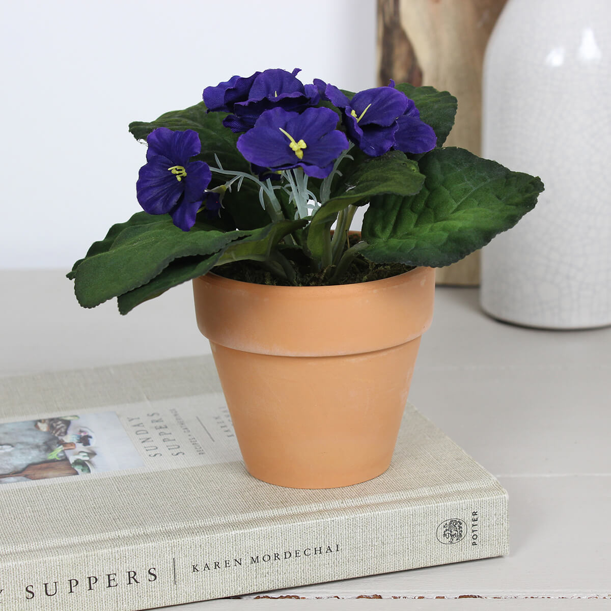 Faux Potted African Violet