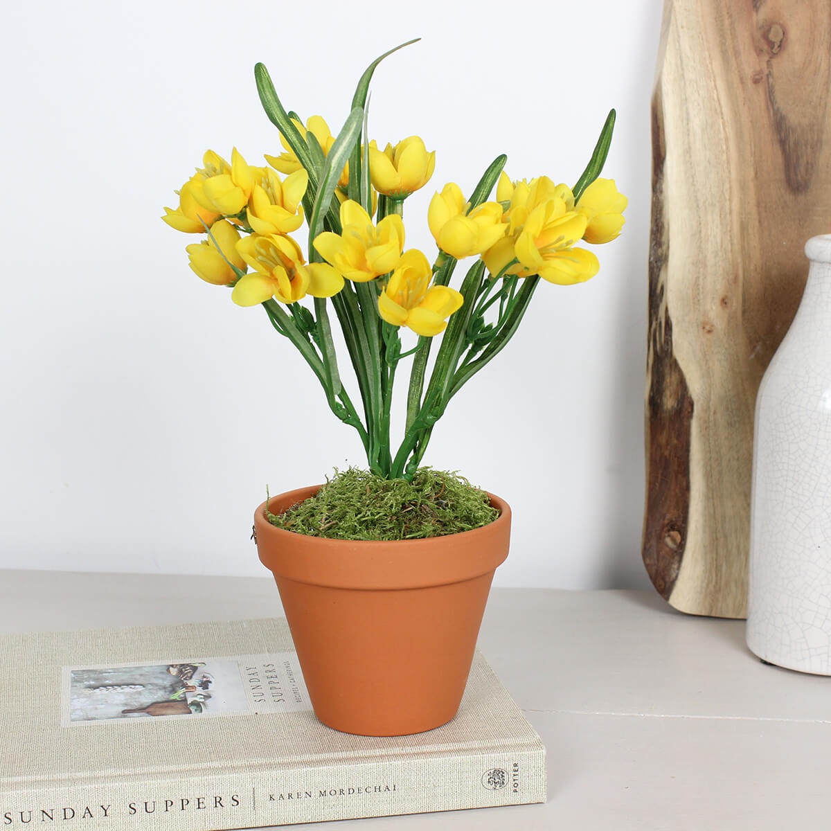 Faux Potted Crocus Bush
