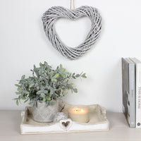 Thumbnail for Grey Willow Chaplet Heart 30cm