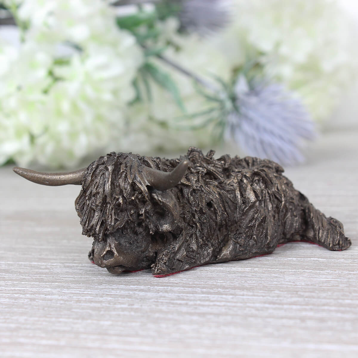 Morag Sitting Highland Cow Frith Bronze Sculpture