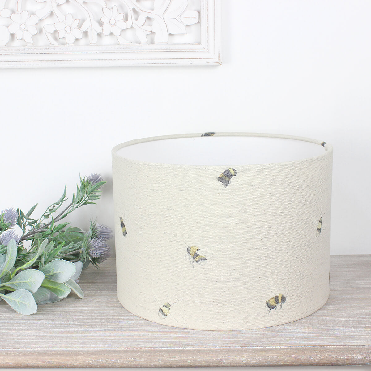Busy Bees Print Drum Lampshade