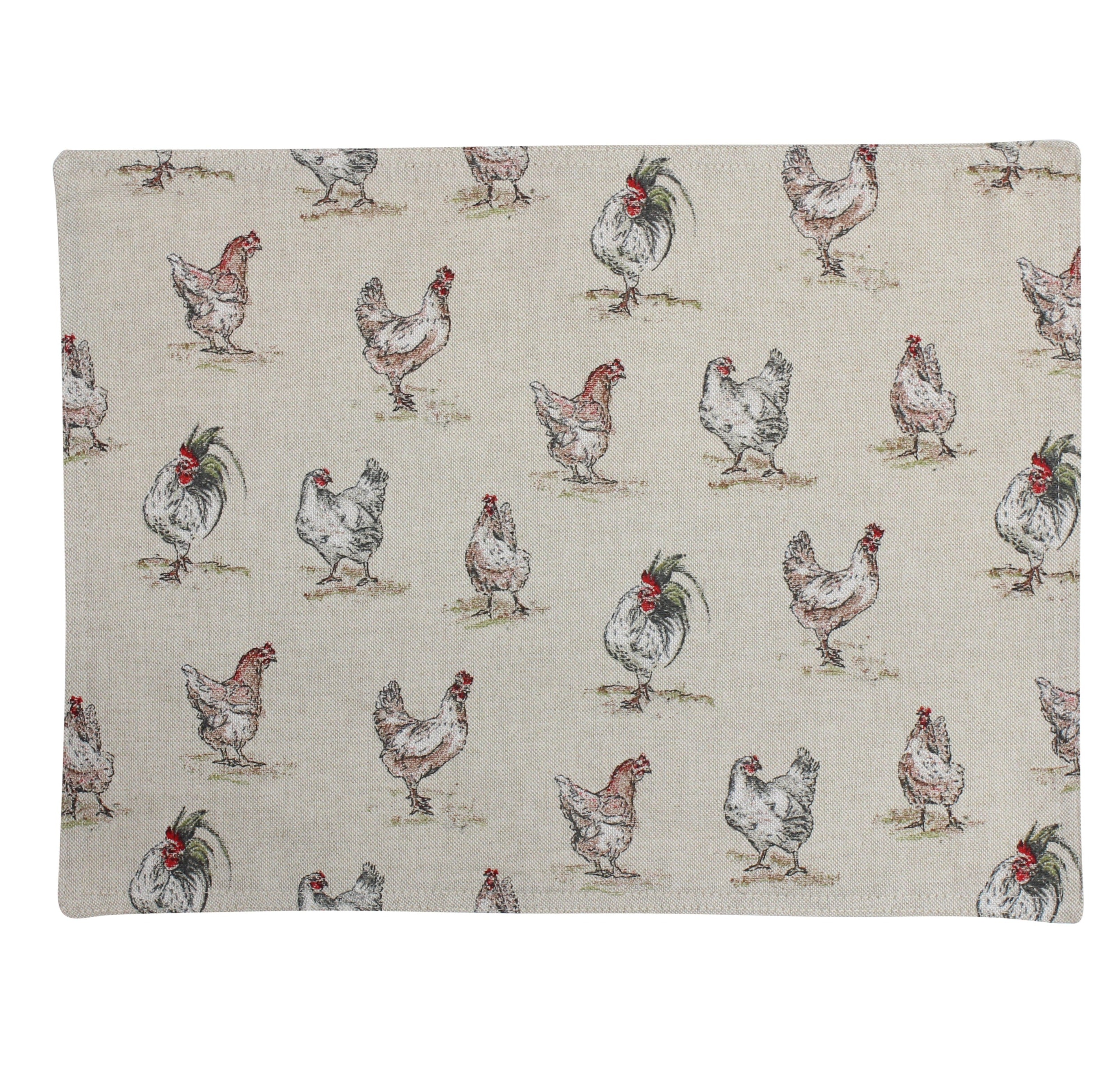 Chickens Fabric Placemat