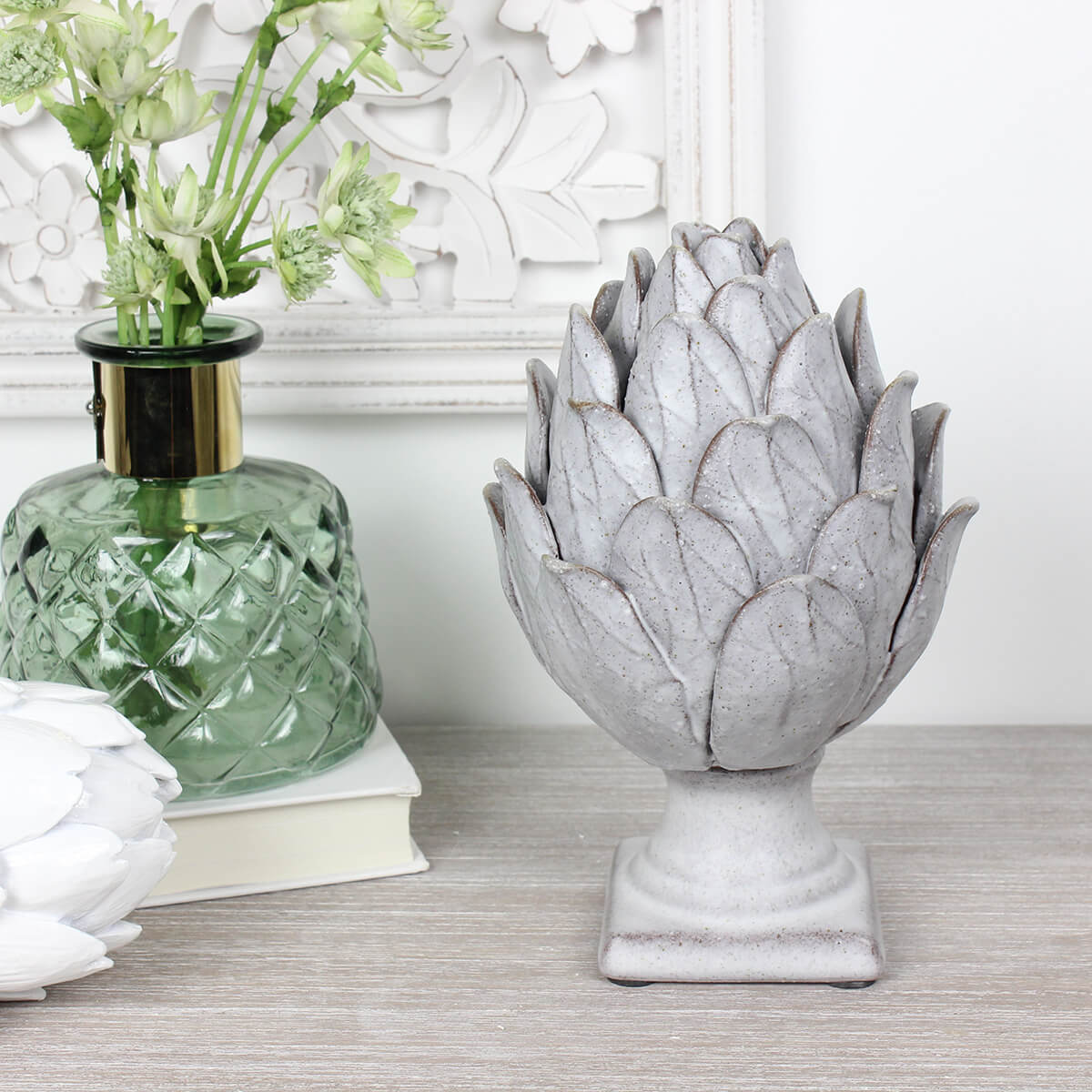 Grey Ceramic Artichoke