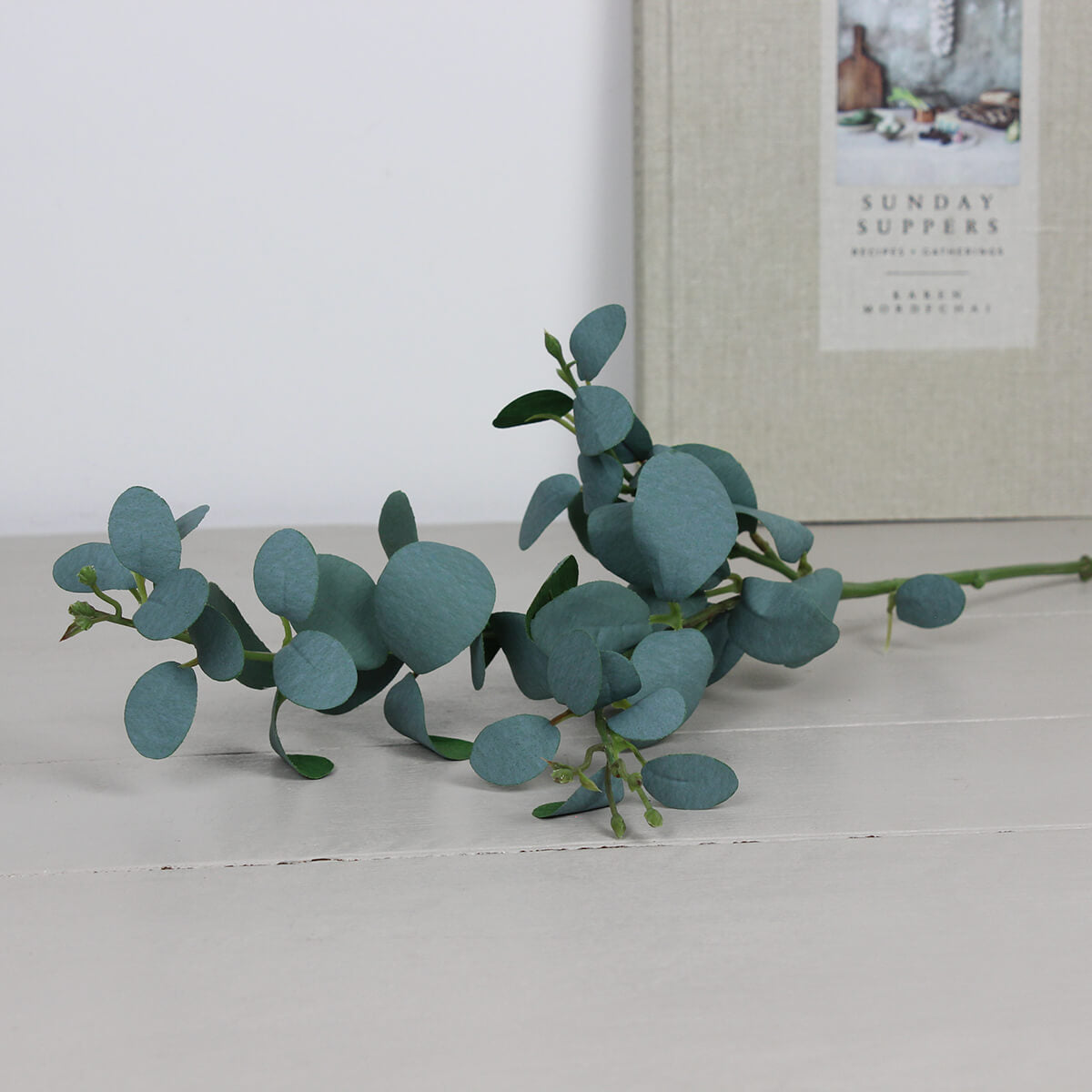 Faux Green Eucalyptus Stem