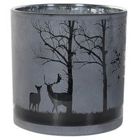 Thumbnail for Large Frosted Woodland Scene Candle Holder