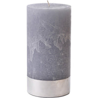Thumbnail for Libra Light Grey Rustica Pillar Candle 10x20cm
