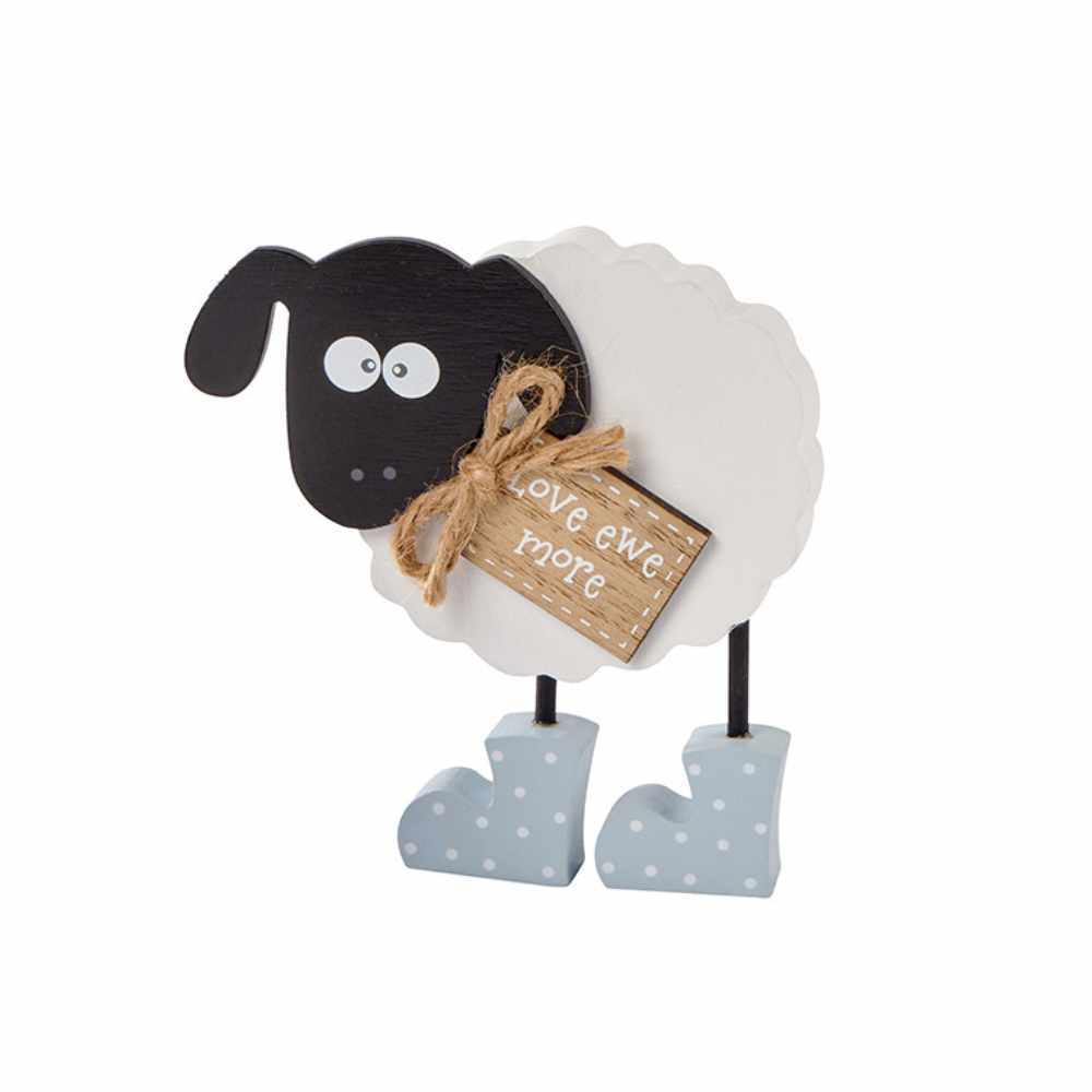 Love Ewe More Sheep Block Ornament