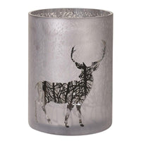 Thumbnail for Medium Silver Forest & Stag Candleholder