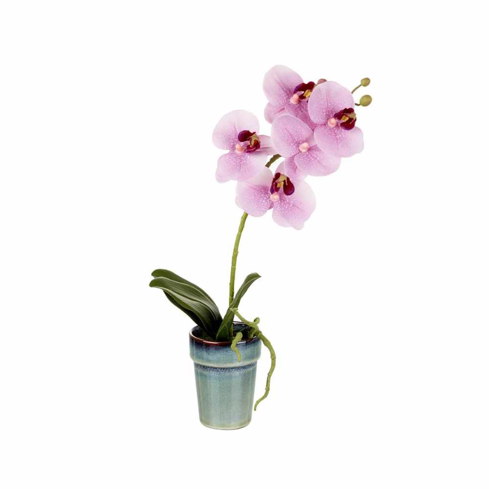 Faux Pink Potted Orchid Phalaenopsis