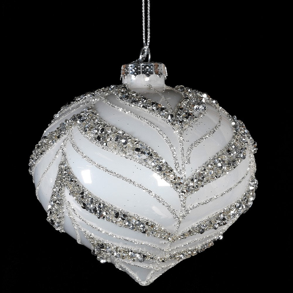 White Onion Beaded Bauble
