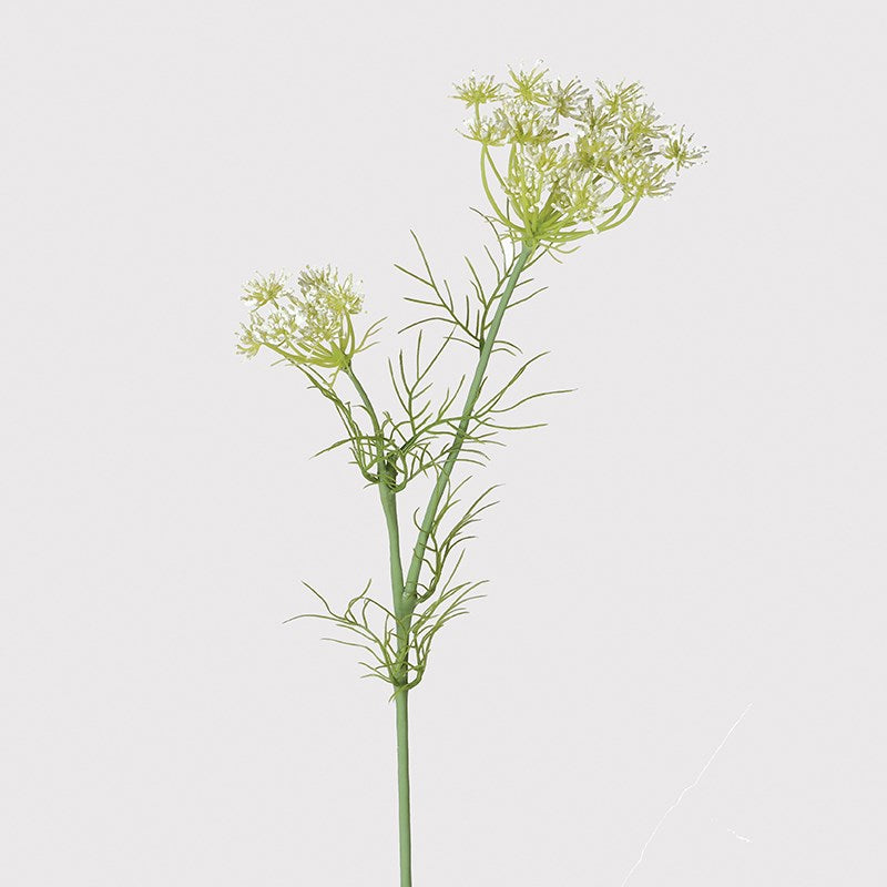 Faux White and Green Queen Anne Lace Stem