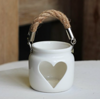 Thumbnail for White Heart Lantern Tealight Holder