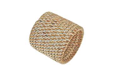 White Rattan Napkin Ring