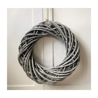 Thumbnail for Grey Woven Rattan Wreath 40cm
