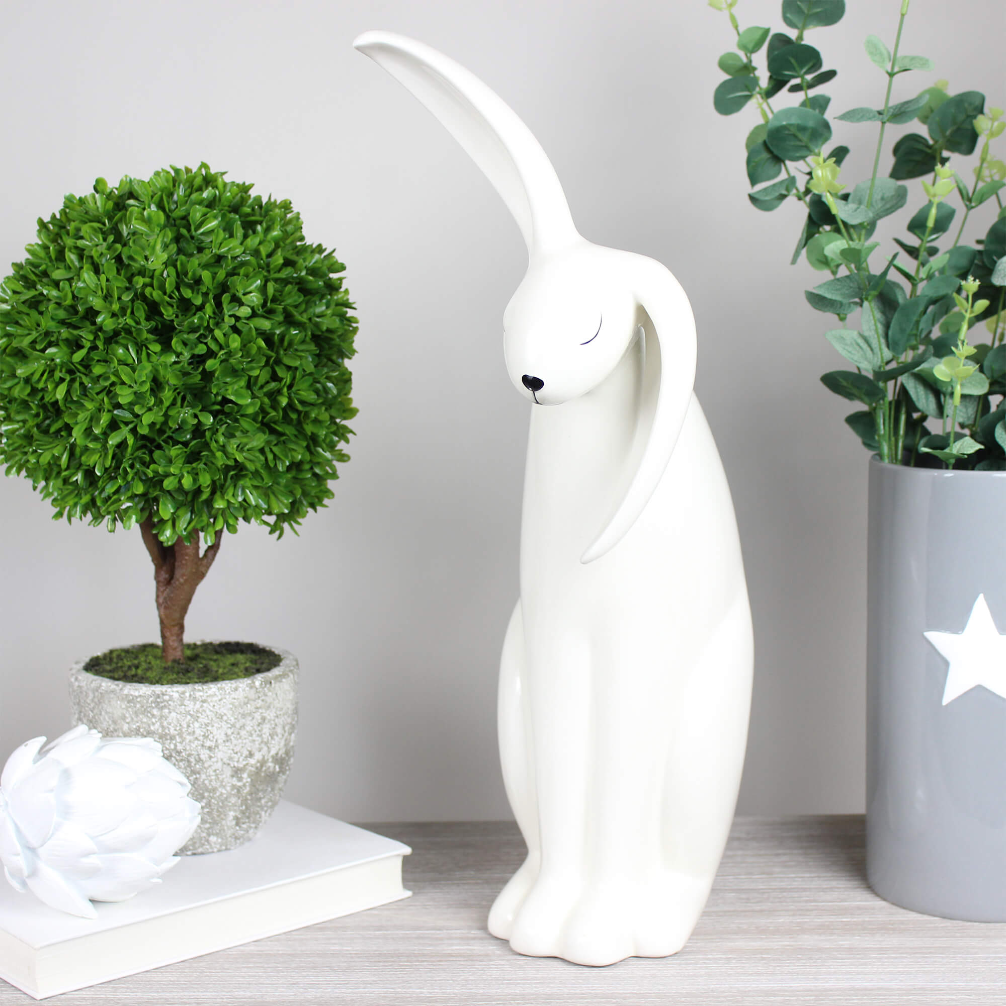 Rosie White Ceramic Rabbit