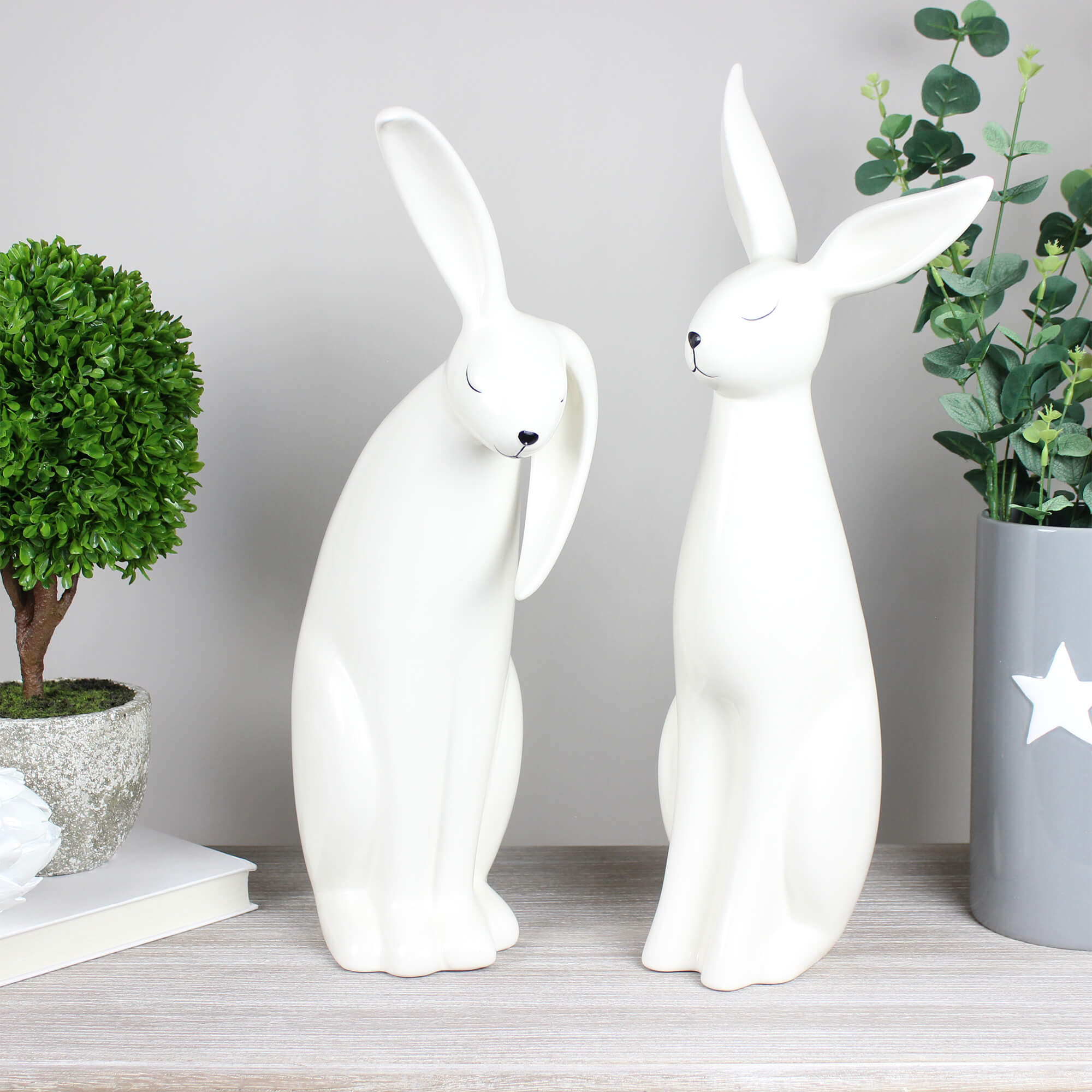 Rosie White Ceramic Rabbit