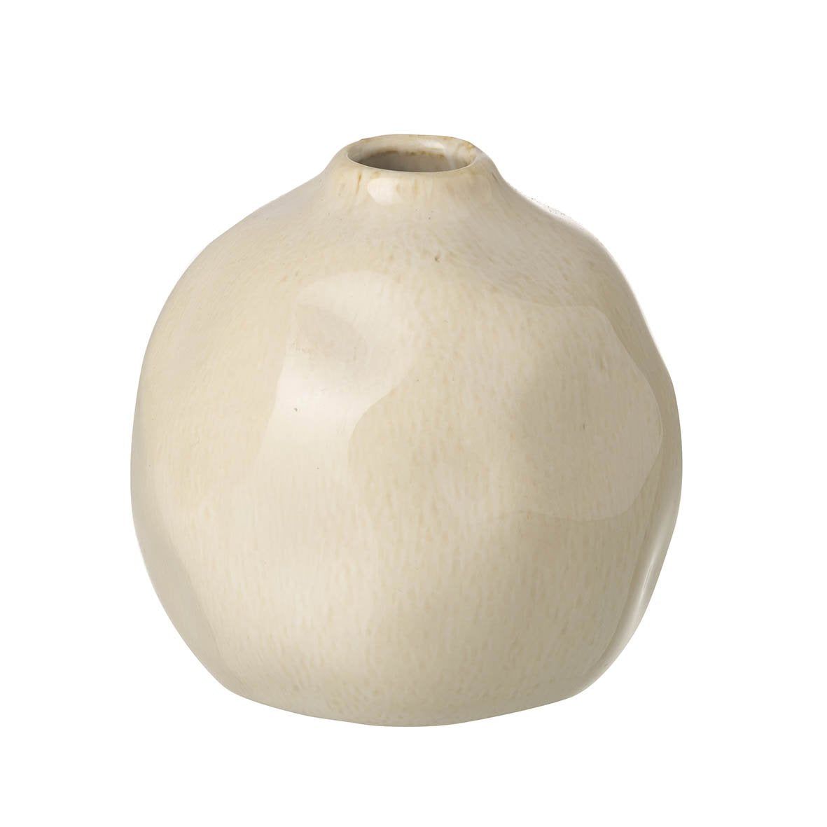 Round Erin Ceramic Vase Oatmeal