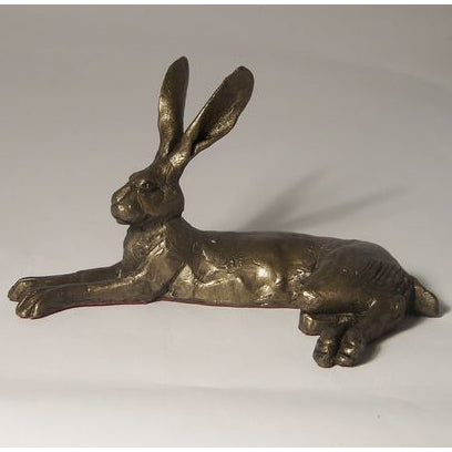 Harvey Lying Hare Frith Bronze Sculpture