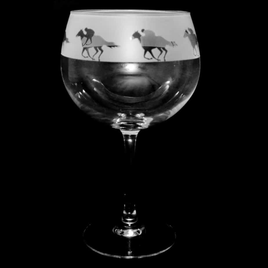 At the Races Racehorse Gin Balloon Glass